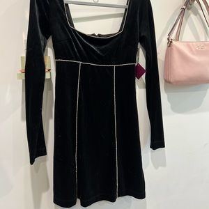 Black Velvet and Diamond Dress